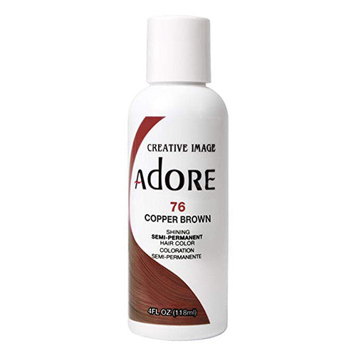 Copper Brown Semi-Permanent Haircolor # 76 by Adore, 4 Oz